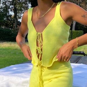 Frankie’s Bikinis Abbot Cashmere Tie Top